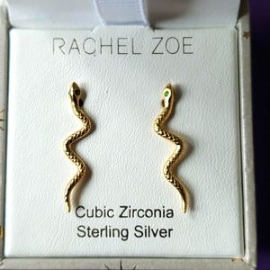 Rachel Zoe sterling silver snake's earrings
